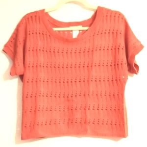 Sweet Romeo Orange  Knit Top in Size S